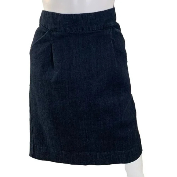 JCrew Jean Pencil Skirt Dark Blue Size 6 - Picture 2 of 5